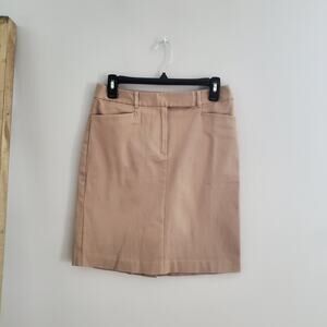 Ann Taylor Factory Khaki Mini Pencil Skirt Size 2
